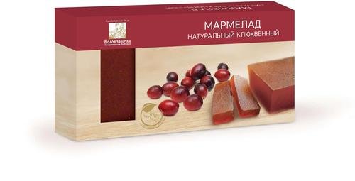 №2 Мармелад пластовый 210г клюквенный во Владимире